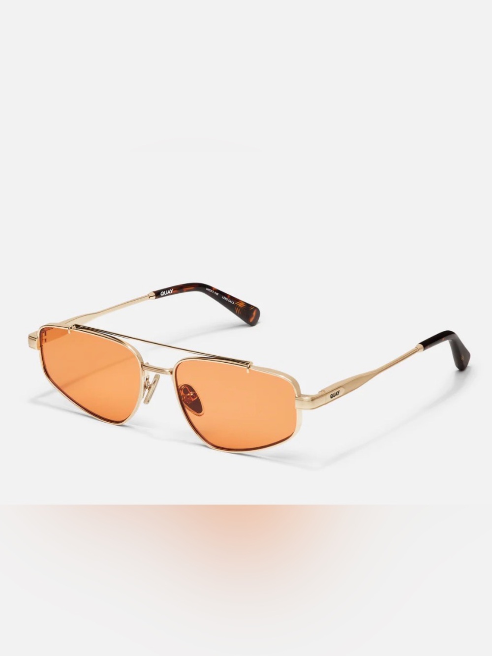 QUAY PIT STOP UNISEX Sunglasses, Gold with honey lens. Brand new!